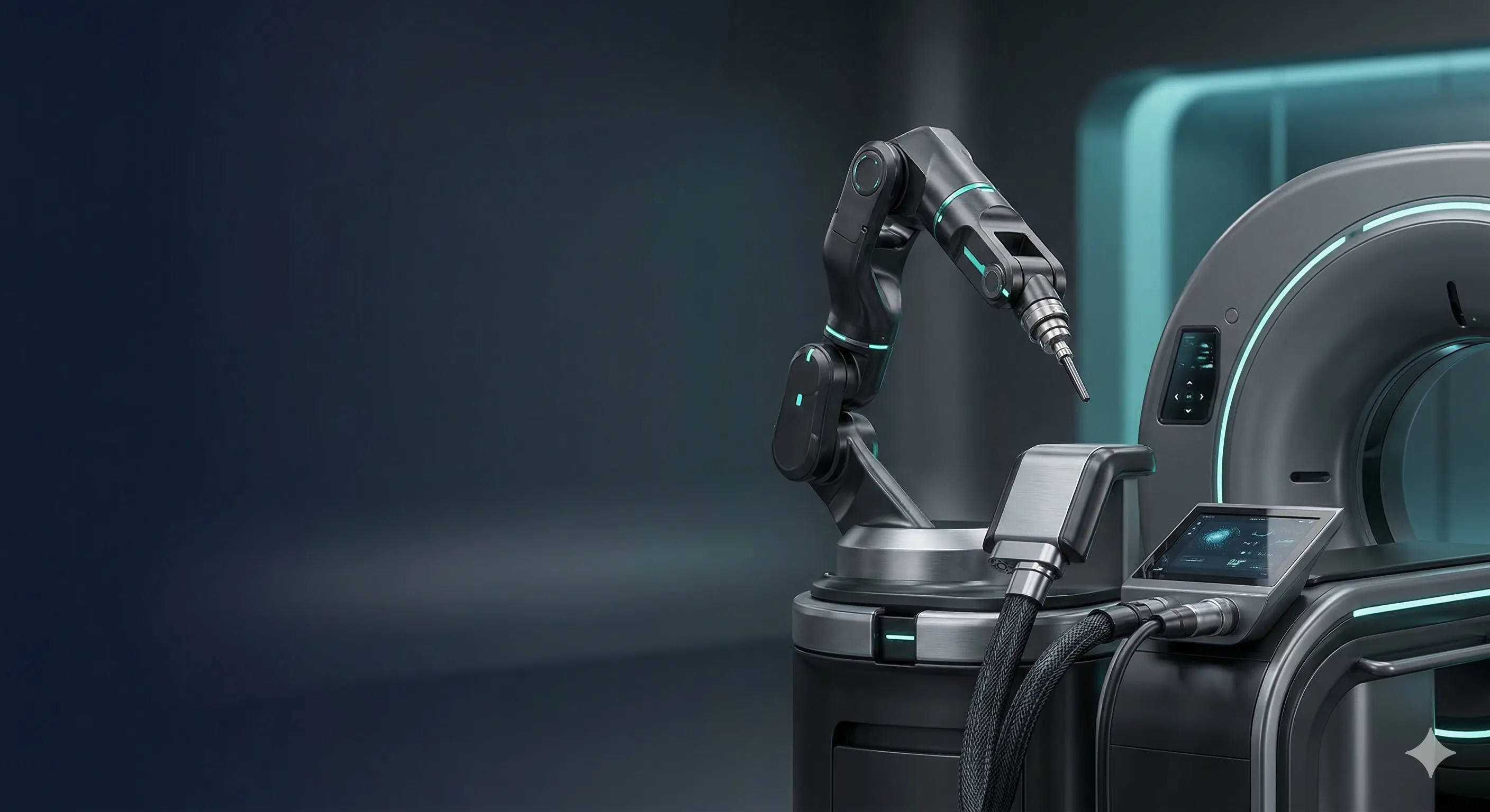 Medical professionals working in a modern clinical environment